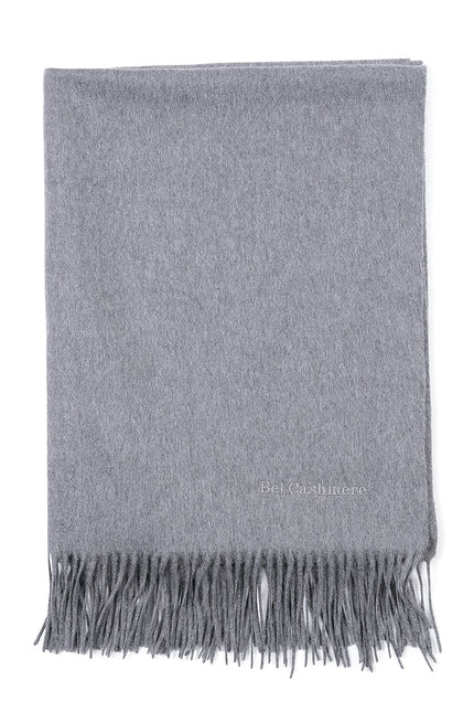 Bel Cashmere | Estola/ Bufanda grande con flecos gris