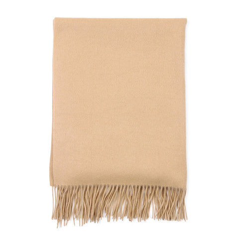 Bel Cashmere | Estola/ Bufanda grande con flecos camel