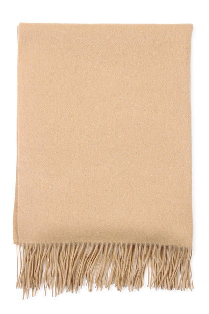 Bel Cashmere | Estola/ Bufanda grande con flecos camel