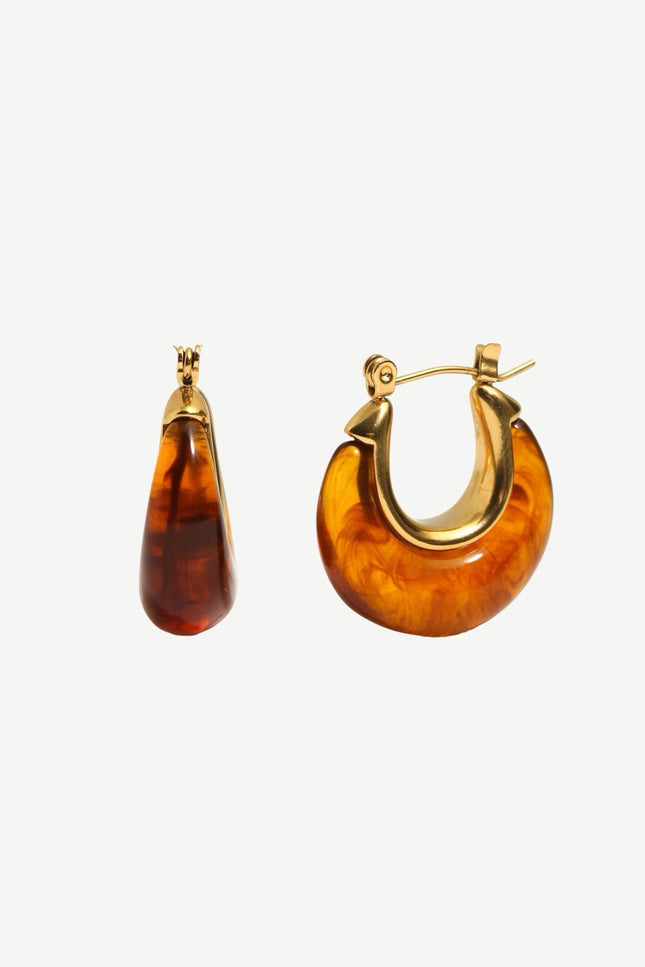 Miss Cecilia | Crescent Amber Hoops