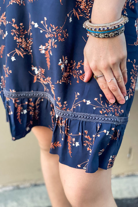 Violet Fish I Sunny Hollow Dress - Autumn Floral