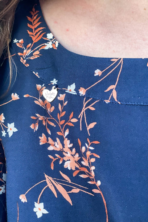 Violet Fish I Sunny Hollow Dress - Autumn Floral