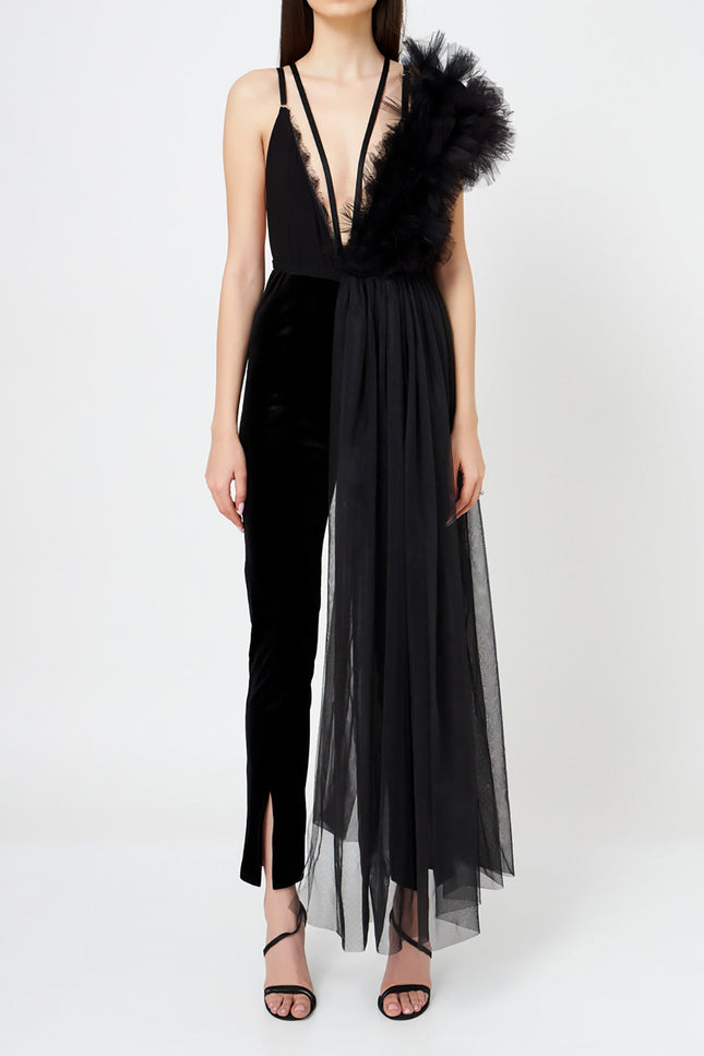 Liaaram | Lace Deconstructed Ruffled Bodysuit