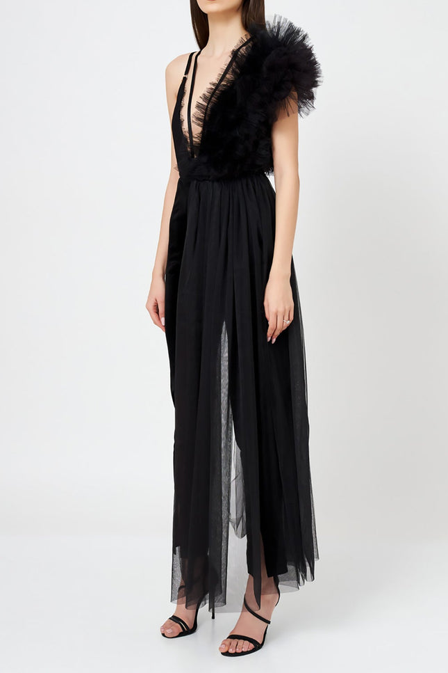 Liaaram | Lace Deconstructed Ruffled Bodysuit