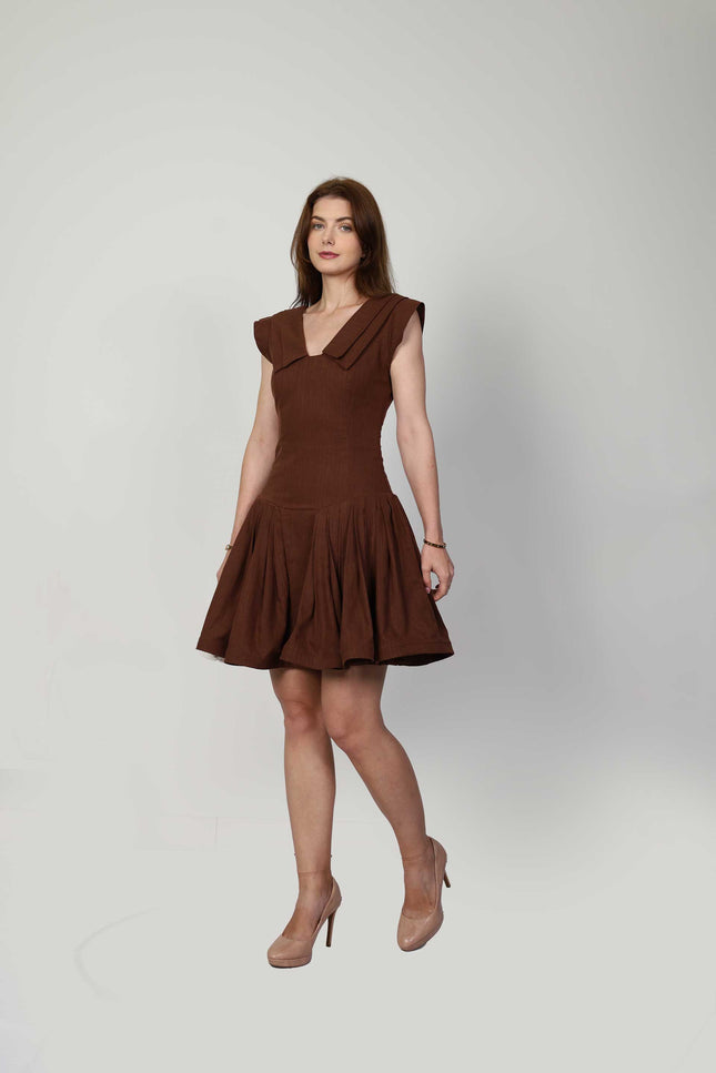 Muda Clothing | Mini dress Tiffany brown