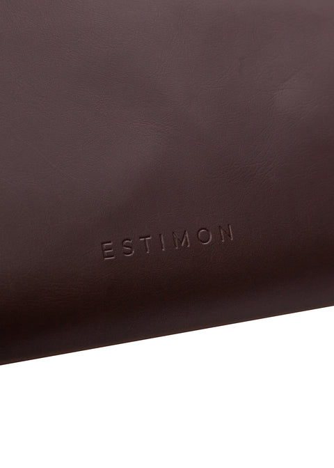 Estimon | Briefcase Bowling corn leather chocolate