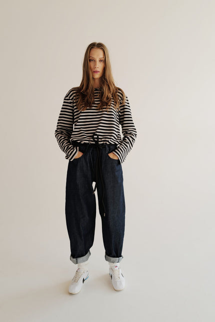 Anna Led | Balloon High Rise Barrel Leg Jeans