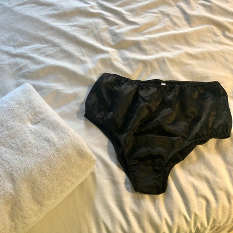 Soft Strokes Silk | Black Float French Cut Panties