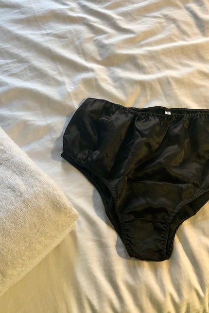 Soft Strokes Silk | Black Float French Cut Panties