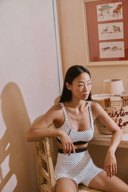 Befitnesslou | Bra CB Polkadot Black&White