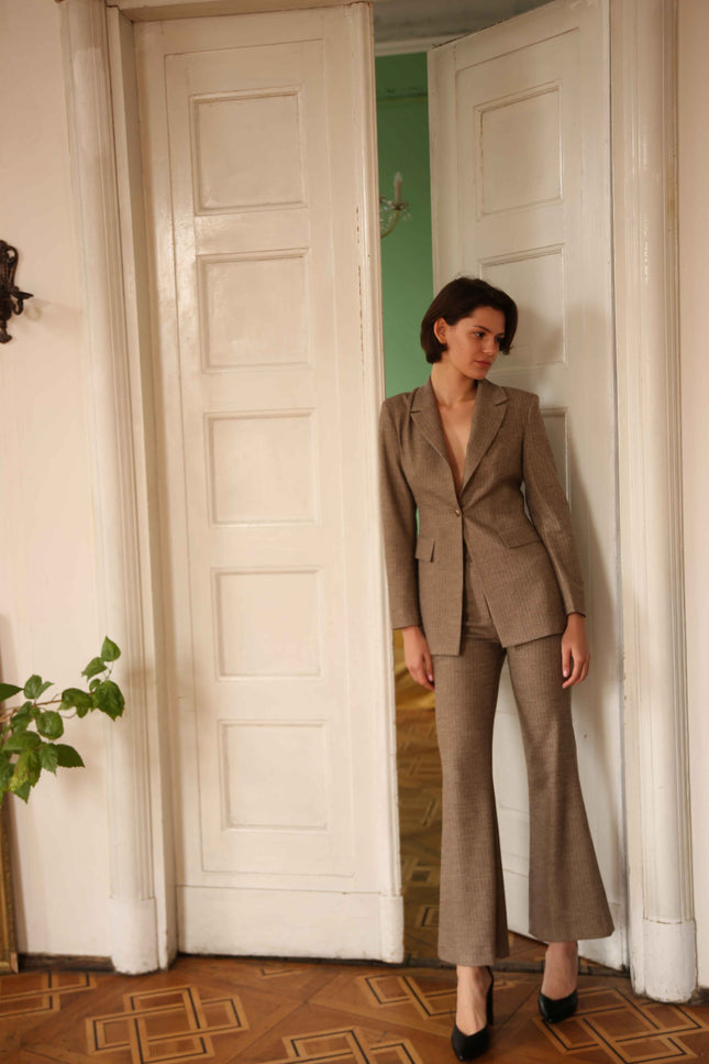 BÚDZIKO | LIMITED EDITION STRIPED WOOLEN FITTED BLAZER