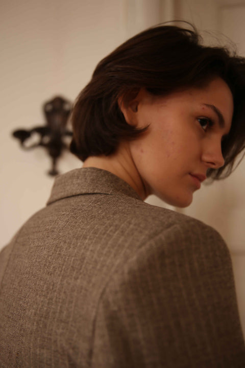 BÚDZIKO | LIMITED EDITION STRIPED WOOLEN FITTED BLAZER