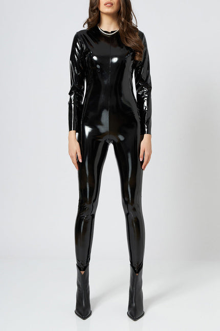 Liaaram | Long-sleeved latex jumpsuit
