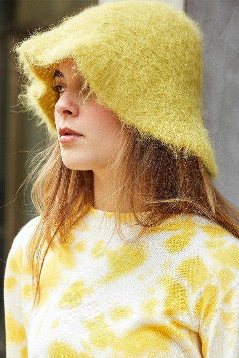 Natural Sweater - Yellow NORGÄTE alpaca knitwear sustainably made in Peru