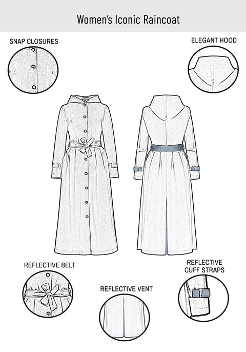 Ducktail Rainwear I SAND ICONIC RAINCOAT - recycled materials