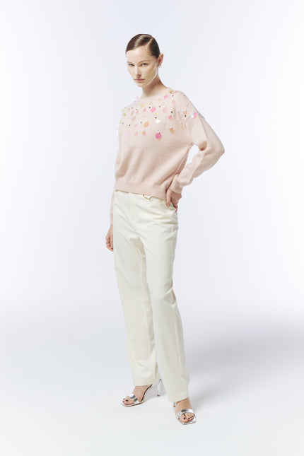 Pink Christmas Jumper with sequins from SOUR FIGS