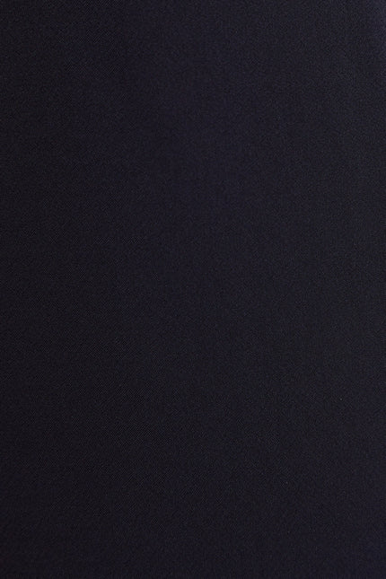Jakson Sustainable Satin Back Crepe Waistcoat - Navy - Styled