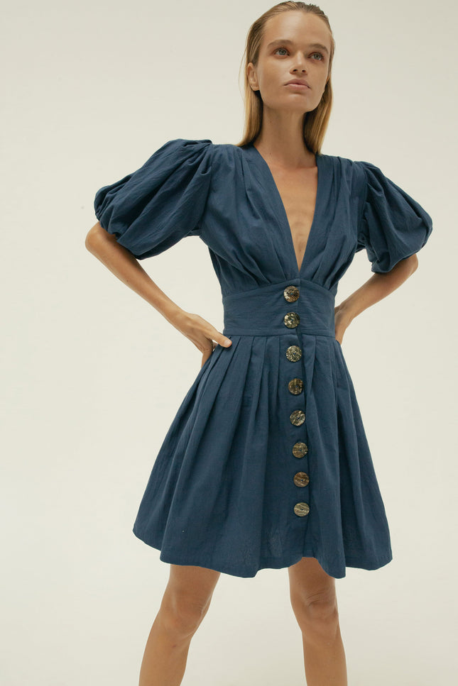 State Of Georgia I THE JAIME MINI DRESS - NAVY BLUE