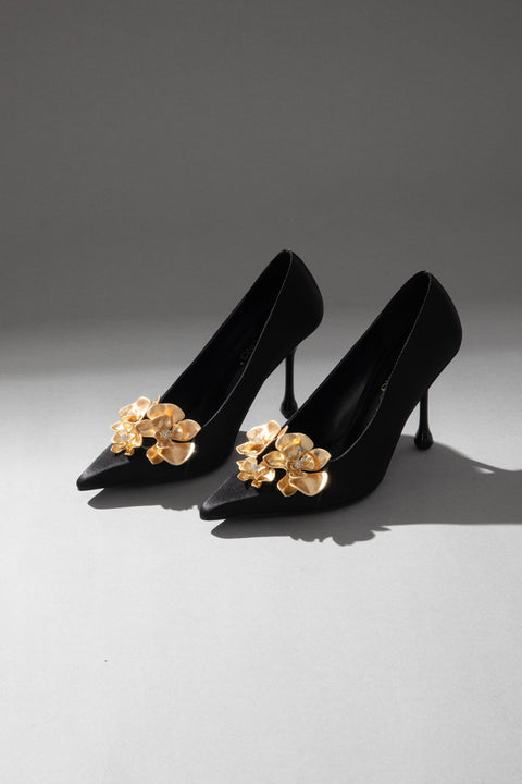 Icy Wong | Flora Silk Pumps