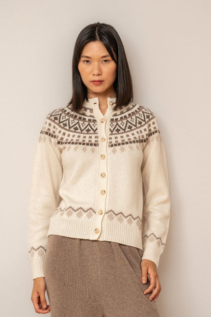 Bel Cashmere | Cardigan Kaia crudo