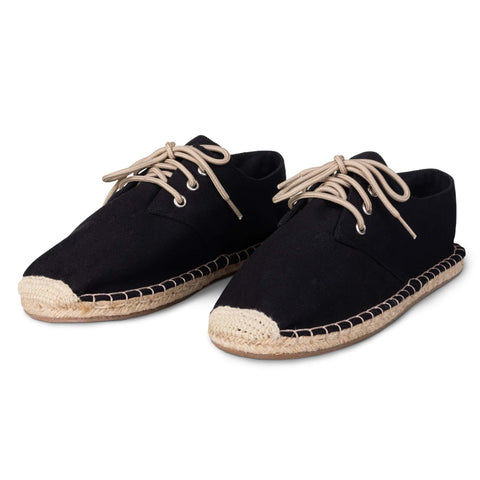 Kingdom of Wow I Jet Black Sznurowane Espadryle