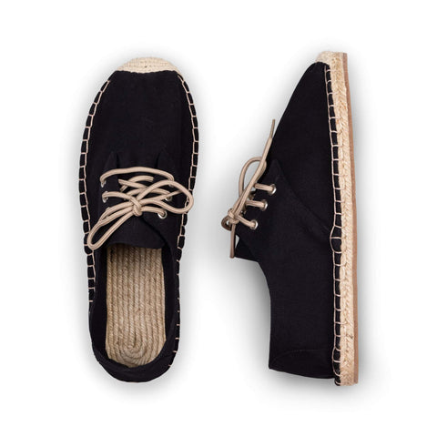Kingdom of Wow I Jet Black Sznurowane Espadryle