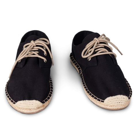 Kingdom of Wow I Jet Black Sznurowane Espadryle