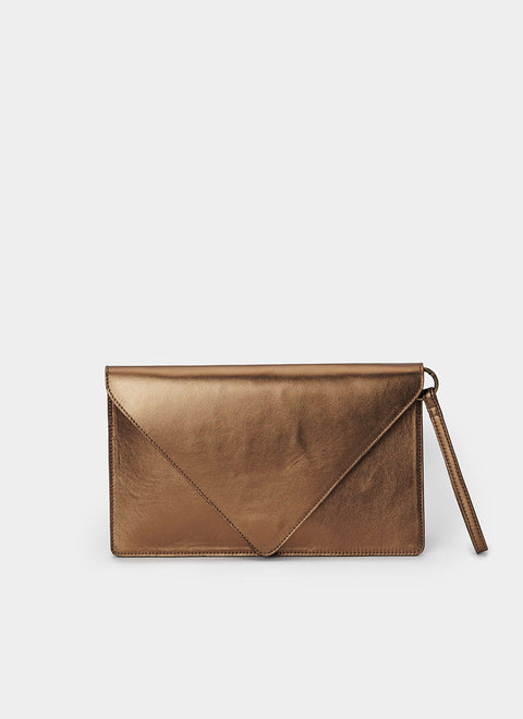 JUAN-JO I Clutch Dorado Sobre con Cadena