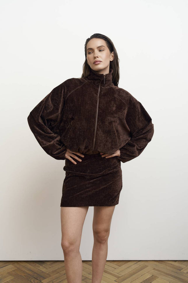 Kolosova | Velvet Mini Skirt