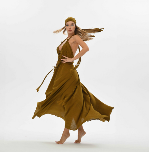 Zhenabia | Kısmet Dress in Cumin