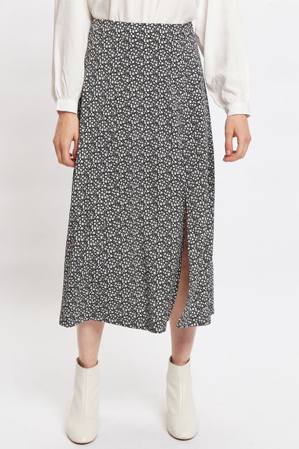 Louche Kiyo Candy Bud Print Midi Skirt - Front