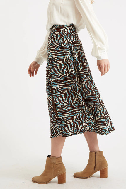 Kiyo Roar Print Midi Skirt - Detail 1
