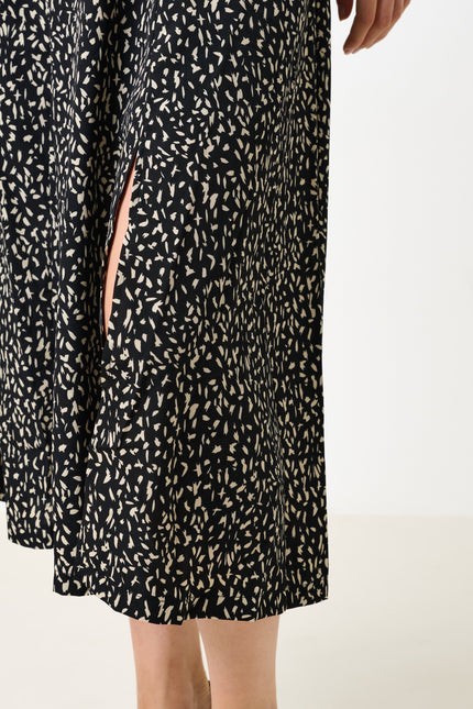 Kiyo Black Geo 11 Printed Midi Skirt - Detail 2