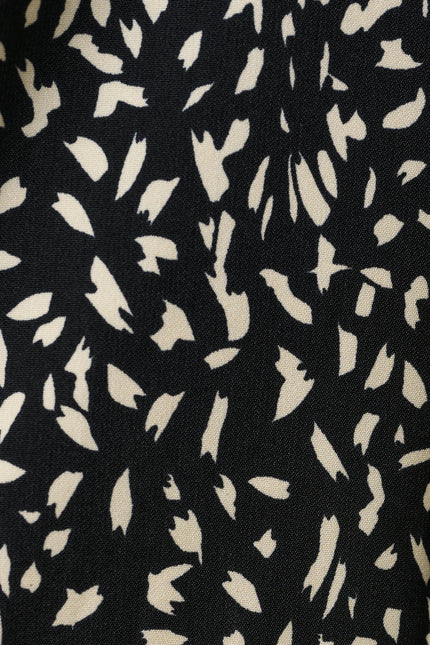 Kiyo Black Geo 11 Printed Midi Skirt - Styled