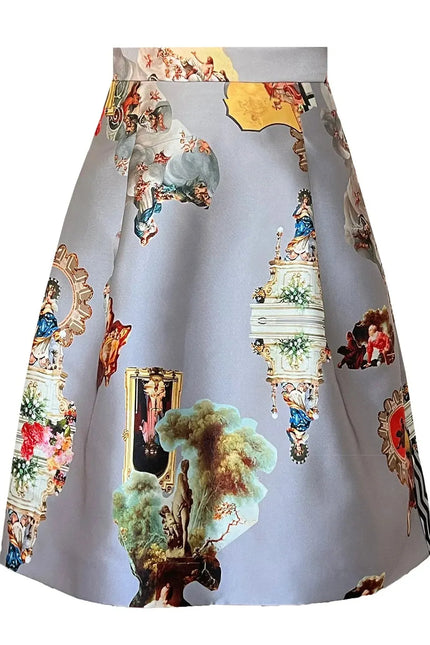 Knee-Length Skirt - Sicily Light Grey