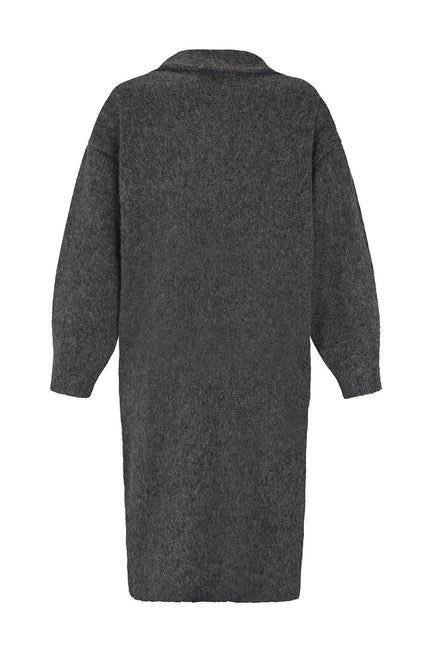 Kuma Coat - Dim grey NORGÄTE alpaca knitwear sustainably made in Peru