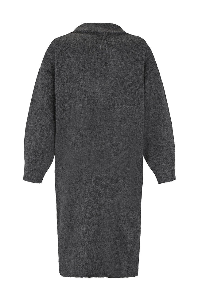 Kuma Coat - Dim grey NORGÄTE alpaca knitwear sustainably made in Peru
