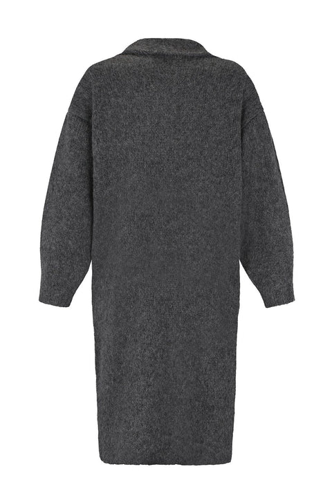 Kuma Coat - Dim grey NORGÄTE alpaca knitwear sustainably made in Peru