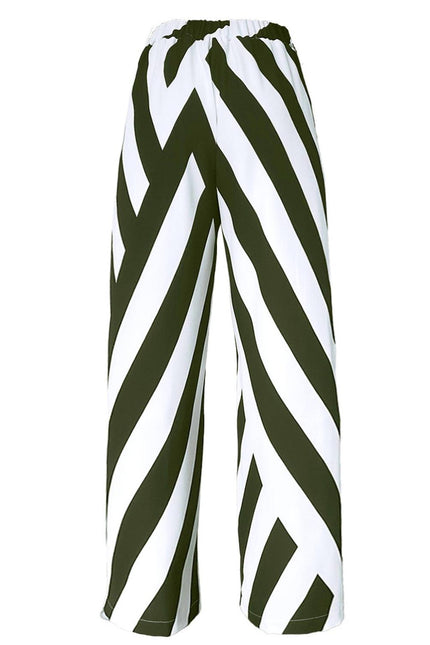 Wide Slouchy Pants - Black & White