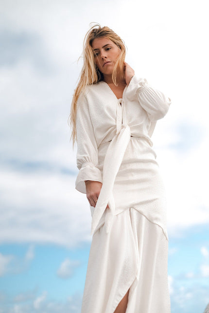 Ashley Stambouli | White Maxi dress