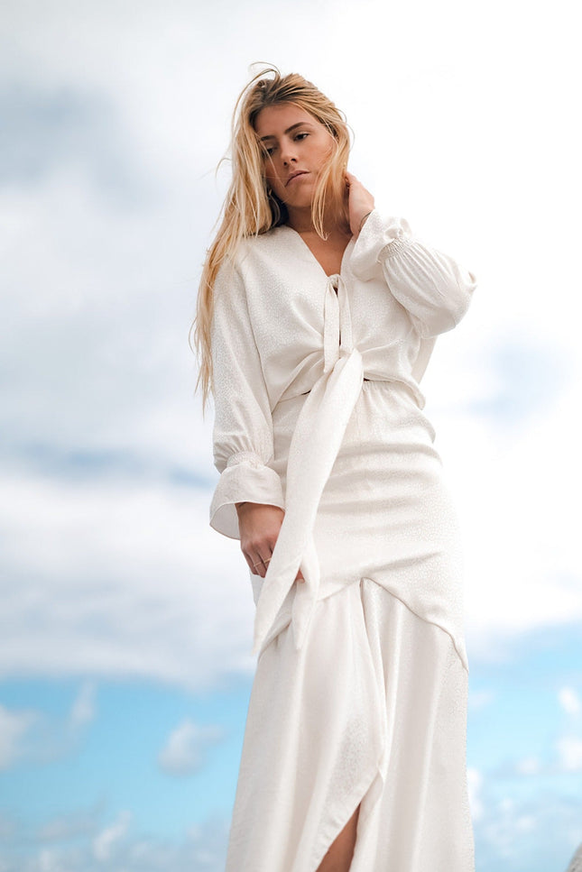 Ashley Stambouli | White Maxi dress