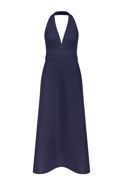 Nazli Ceren | Lauryn Midi Dress in Midnight Blue