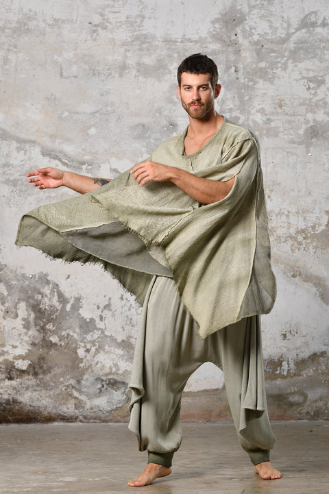 Zhenabia | Leila Top in Khaki Green