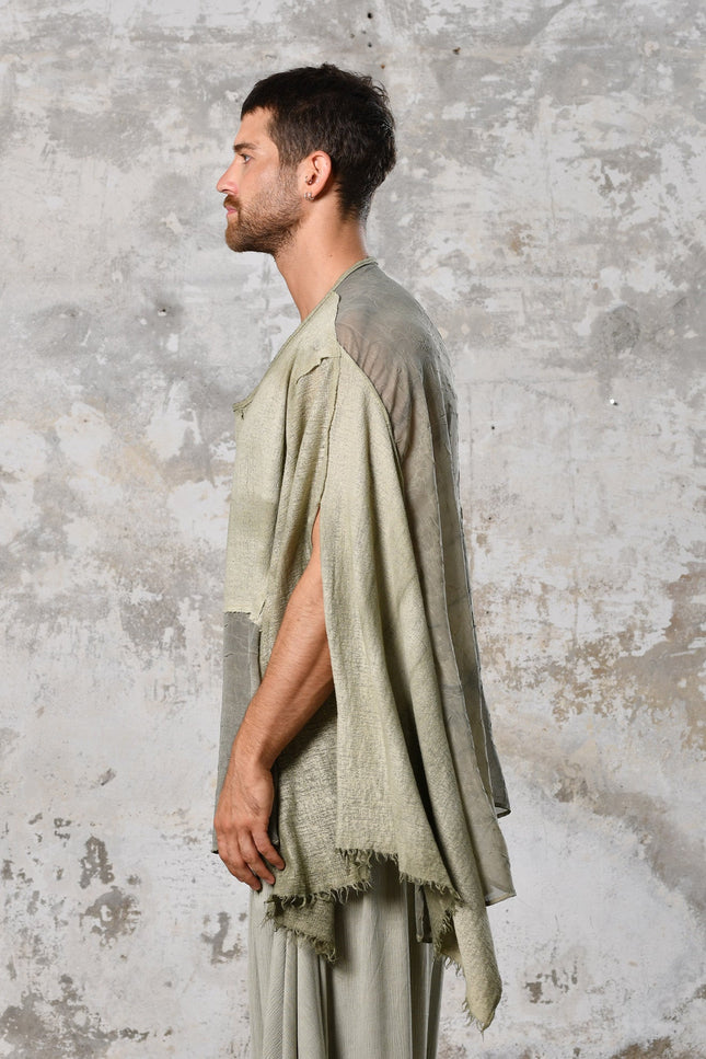 Zhenabia | Leila Top in Khaki Green