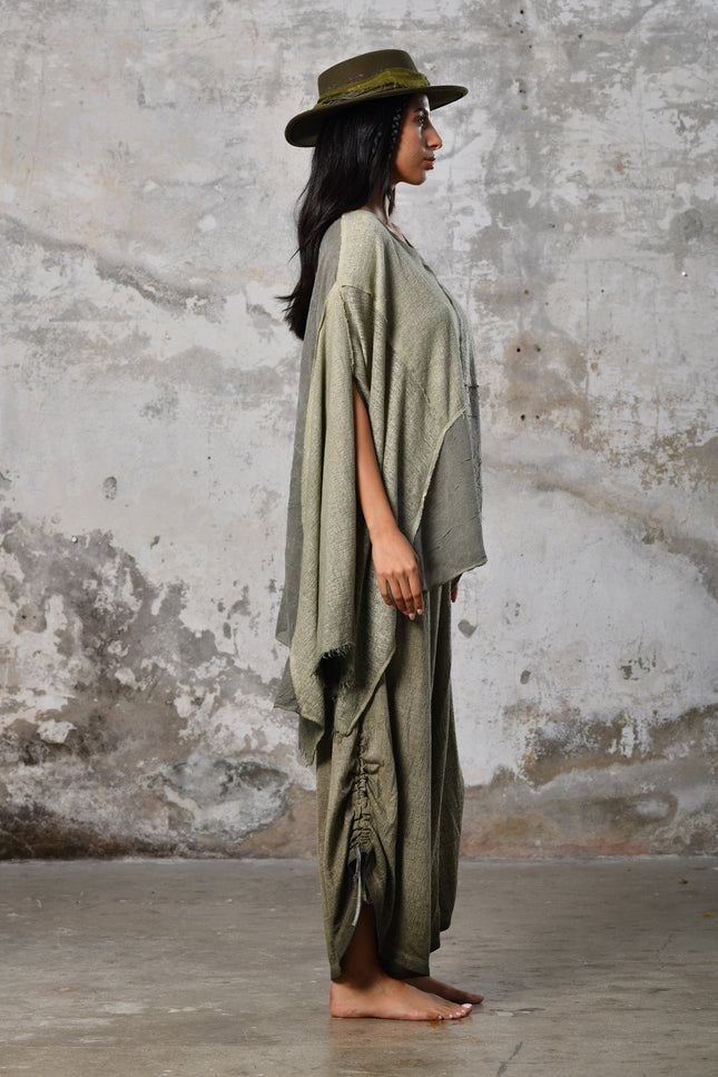 Zhenabia | Leila Top in Khaki Green