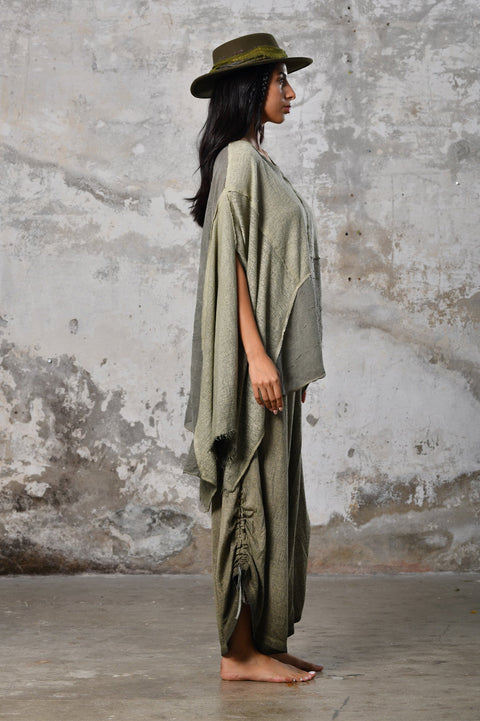 Zhenabia | Leila Top in Khaki Green