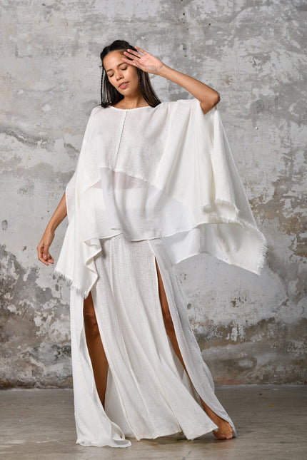 Zhenabia | Leila Top in White