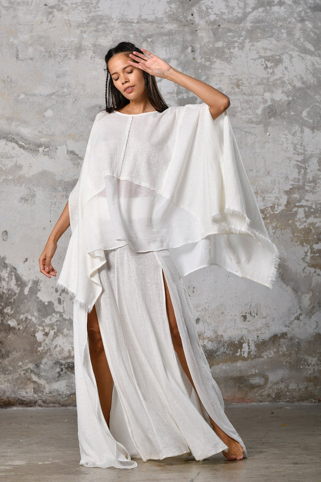 Zhenabia | Leila Top in White
