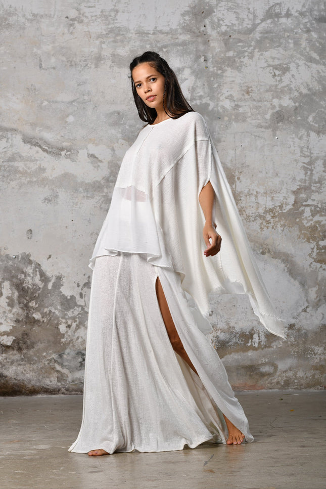 Zhenabia | Leila Top in White