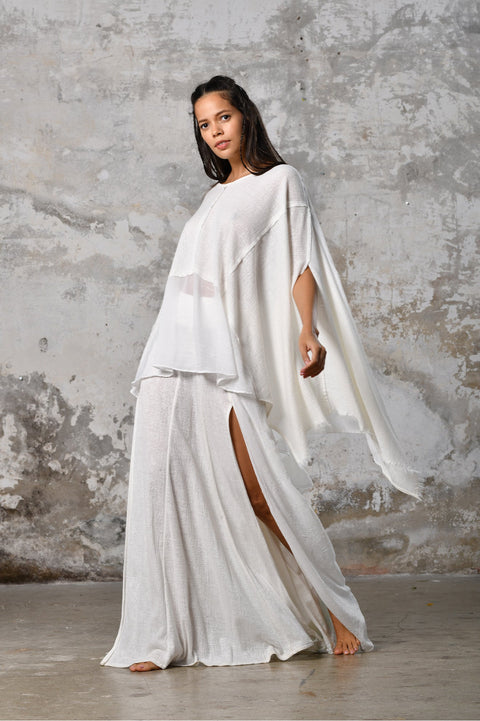 Zhenabia | Leila Top in White